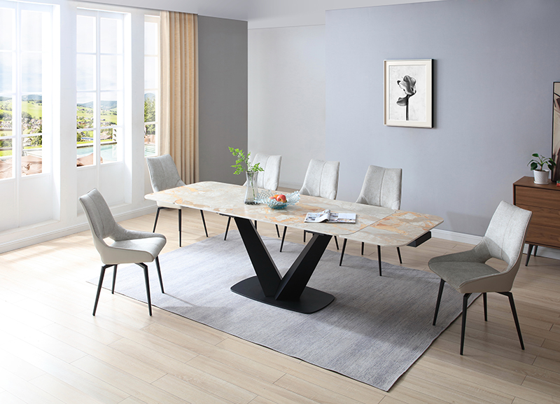 Brands Franco AZKARY II SIDEBOARDS, SPAIN Planet Table with 1239 swivel beige chairs