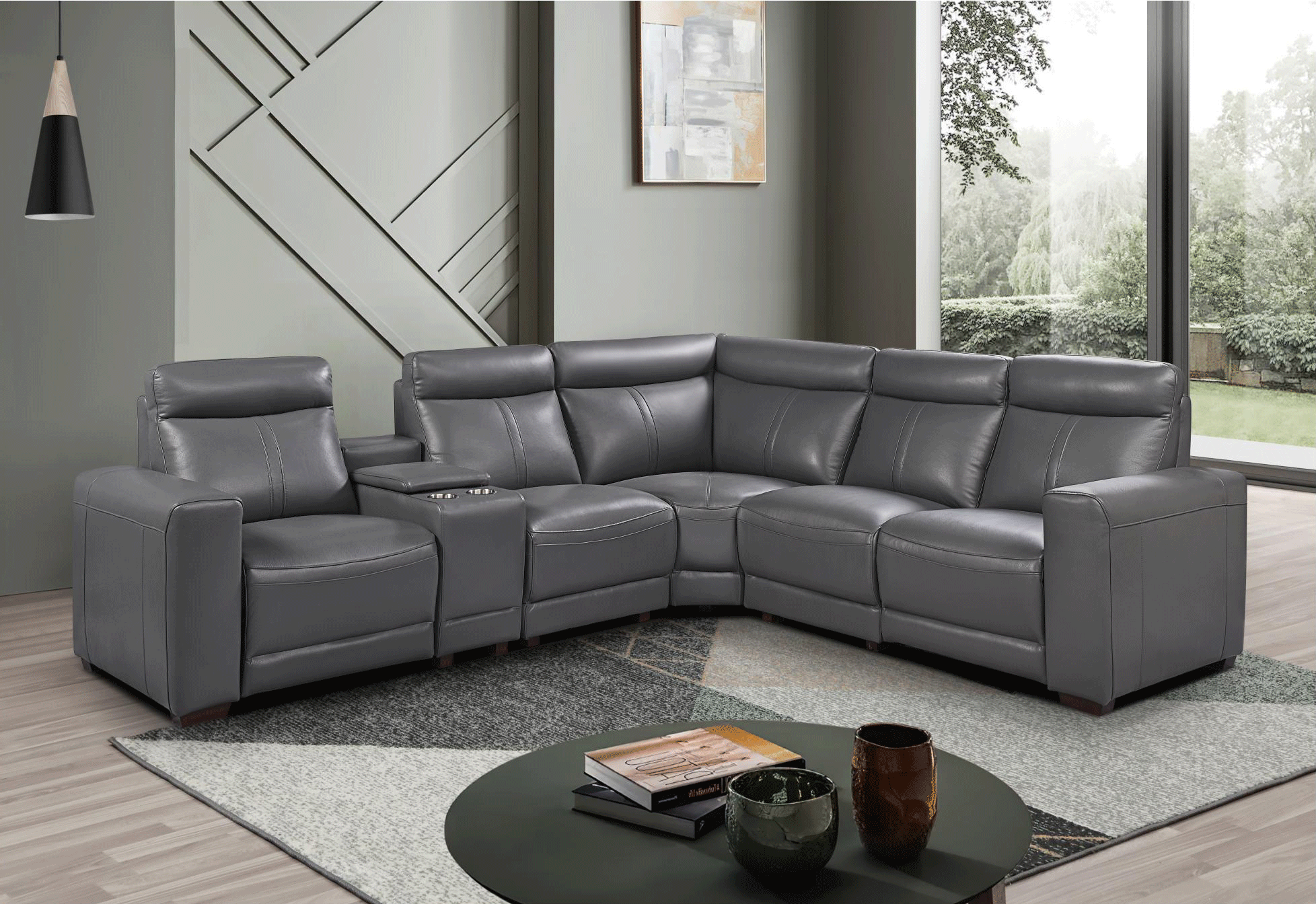 Bedroom Furniture Modern Bedrooms QS and KS 2777 Sectional w/ recliners
